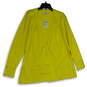 NWT Womens Yellow Knitted Long Sleeve Open Front Cardigan Sweater Size L image number 1