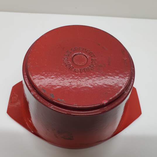 Lecreuset Approx. 4.5 In. Cast Iron Bowl Pot Dual Handled Untested P/R image number 3