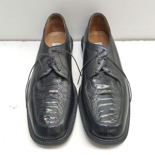 Belvedere Florence Black Leather Oxfords Men's Size 9.5 image number 1