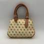 Dooney & Bourke Womens Yellow Inner Pocket Logo Charm Double Handle Handbag image number 2