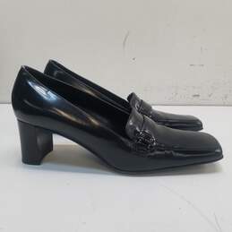 Via Spiga Italy Black Patent Leather Pump Heels Shoes Size 8.5 M