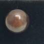 14K Gold Dark FW Button Pearl Post Stud Earrings 3.0g image number 2