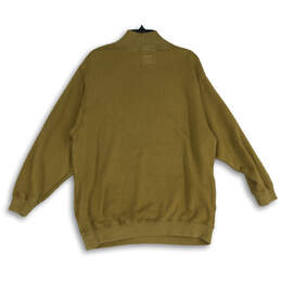 Mens Green Mock Neck Long Sleeve Oversized Pullover Sweatshirt Size Medium alternative image
