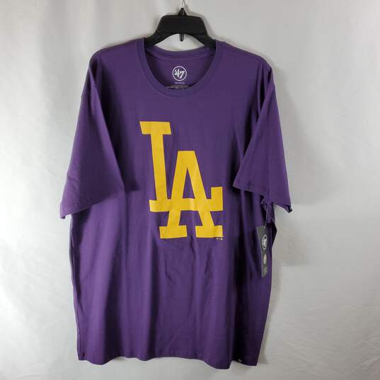 47 Brand Men Purple Dodgers T-Shirt XXL NWT image number 1