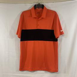 Men's Orange Nike Golf Polo, Sz. M