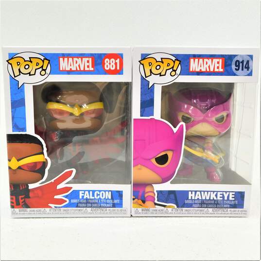 Funko Pop Marvel Vinyl Figures Capwolf Falcon Elsa Bloodstone Hawkeye Red Hulk image number 6