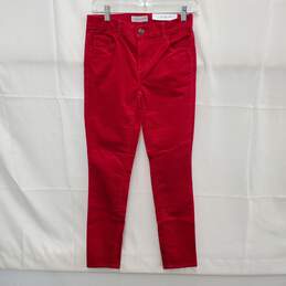 NWT LOFT WM's Red Velvety Skinny Pants Size 24/ 24