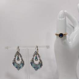 Blue Toned Fashion Jewelry Assorted 7pc Lot alternative image
