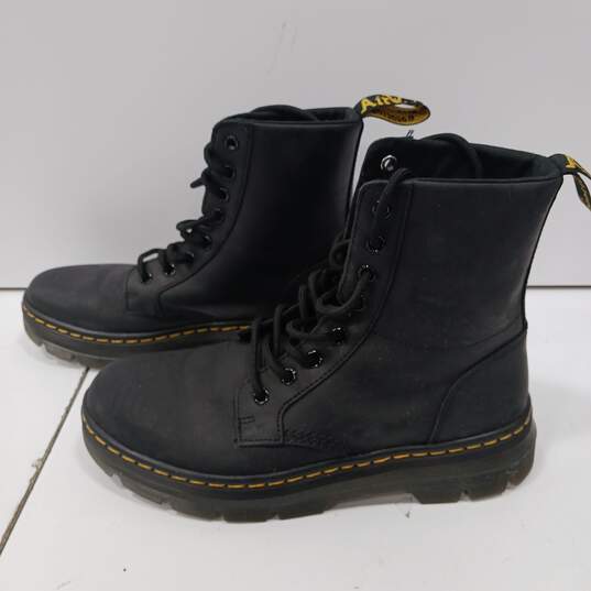 Dr. Martens Combs Black Leather Boots Men's Size 8 image number 2