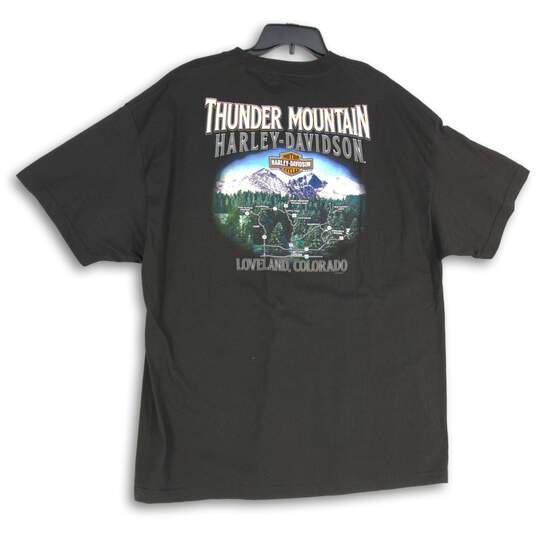 NWT Harley Davidson Mens Black Graphic Print Crew Neck Short Sleeve T-Shirt 2XL image number 2
