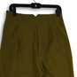 NWT Womens Green Pleated Slash Pocket Tapered Leg Dress Pants Size Large image number 4