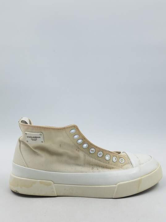 Authentic D&G White Mid Sneaker M 12 image number 1