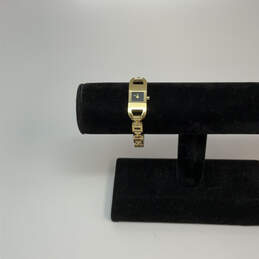 Designer ESQ Gold -Tone Rectangular Dial Stainless Steel Analog Wristwatch