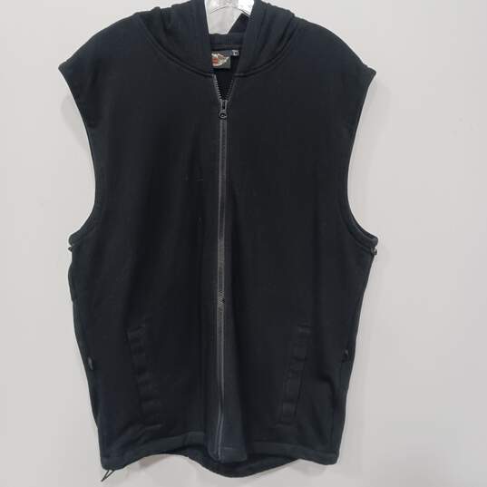 Men’s Harley-Davidson Full-Zip Hooded Vest Jacket Sz L image number 1