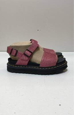 Dr. Martens Voss Glitter Leather Platform Sandals Pink 9