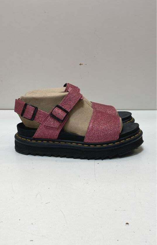 Dr. Martens Voss Glitter Leather Platform Sandals Pink 9 image number 1