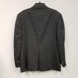 Mens Gray Notch Lapel Long Sleeve Single Breasted Two-Button Blazer Sz 40S alternative image