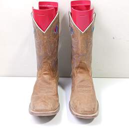 Women's Justin Embroidered Square Toe Western Boot Sz 6D