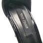 White House Black Market Adonia Black Chain Peep Toe Stiletto Heels Size 8.5 image number 7