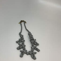 Designer J. Crew Gold-Tone Gray Crystal Cut Stone Statement Necklace alternative image