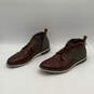 Mens Brown Green Leather Cap Toe Lace Up Ankle Chukka Boots Size 12 image number 1