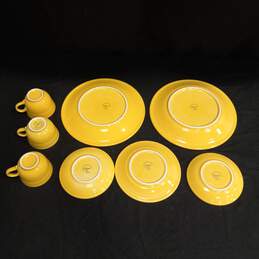 Fiesta 8pc Yellow Ceramic Plates & Cups Bundle alternative image