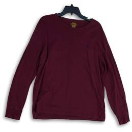 Polo Ralph Lauren Mens Maroon Long Sleeve Crew Neck Pullover T-Shirt Size L