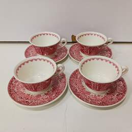 Bundle of Earlham Hall, Earlham College Teacups & Saucers