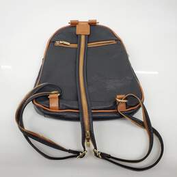 Valentina Black & Brown Pebble Leather Mini Backpack Italy alternative image