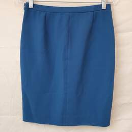 J. Crew Blue Wrap Skirt Size 0 alternative image