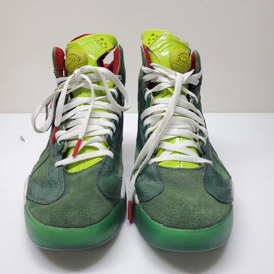 Reebok Shaq Attack Ghost of Christmas Present High Top Sneakers Green Men's 12 image number 2