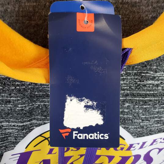 Fanatics Men Grey LA Lakers Pullover Hoodie XL NWT image number 5
