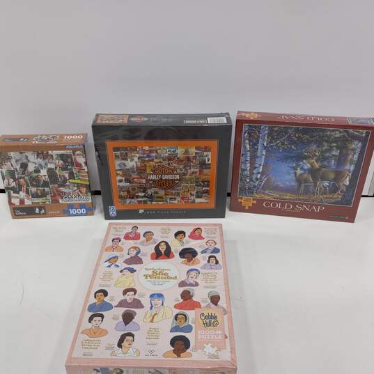Contemporary Jigsaw Puzzles Assorted 4pc Lot image number 1