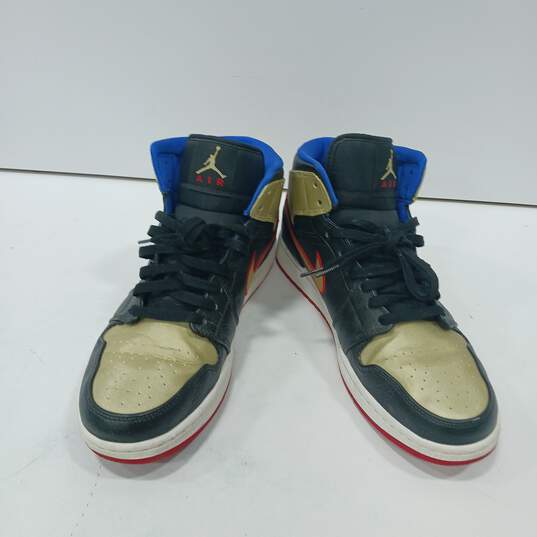 Air Jordan 1 Mid 'Black Gold Red' Air Jordan Sneakers  Air Jordan 1 Size 13 image number 1