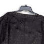 NWT Womens Black Leopard Print Cutout Round Neck Pullover Blouse Top Sz 24 image number 4