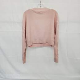 Aeropostale Light Pink Cotton Blend Cable Knit Cropped Sweater WM Size M NWT alternative image