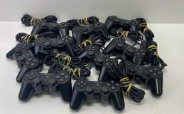 Sony Playstation 2 controllers - Lot of 10, black >>FOR PARTS<<