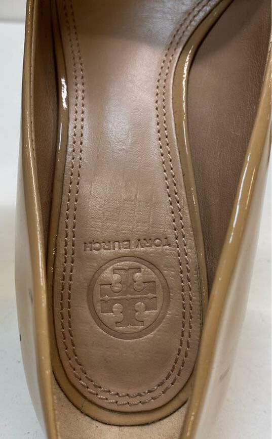 Tory Burch Patent Leather Wedge Heels Beige 7 image number 6
