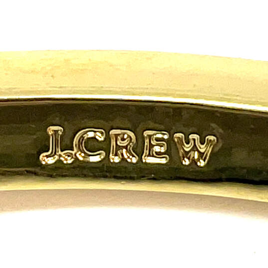 Designer J. Crew Gold-Tone Tortoise Round Shape Hinged Bangle Bracelet image number 5