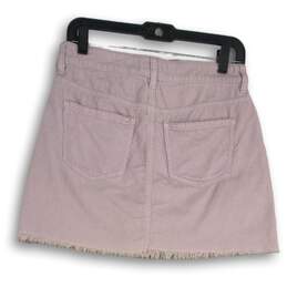 Pacsun Womens Lavender Corduroy Flat Front 5-Pocket Design Mini Skirt Size 26 alternative image