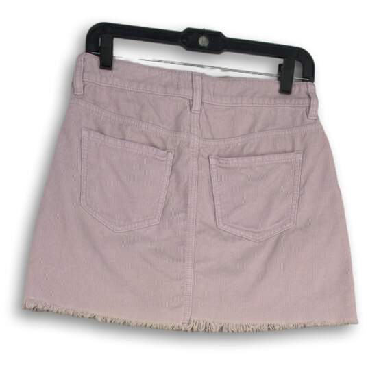 Pacsun Womens Lavender Corduroy Flat Front 5-Pocket Design Mini Skirt Size 26 image number 2