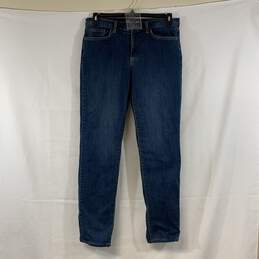 Women's Medium Wash Eddie Bauer Flannel-Lined Boyfriend Jeans, Sz. 8