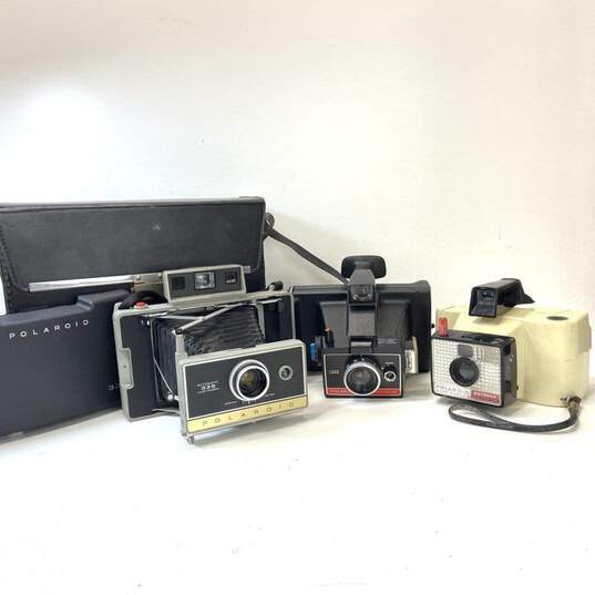 Lot of 3 Assorted Vintage Polaroid Instant Cameras image number 1