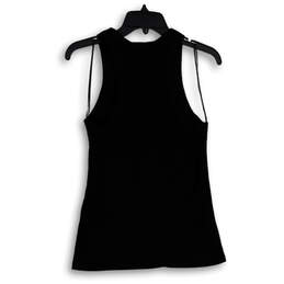 NWT Womens Black Round Neck Wide Strap Pullover Tank Top Size Medium alternative image