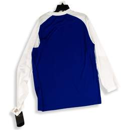 NWT Adidas Mens Blue White Crew Neck Long Sleeve Basketball T-Shirt Size L alternative image