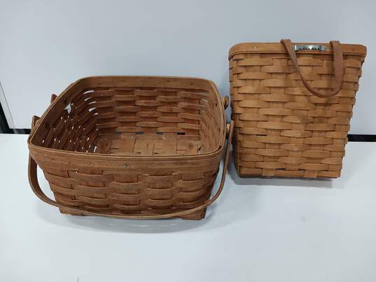 Bundle of 2 Assorted Longaberger Baskets image number 1