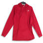 Womens Red Long Sleeve Drawstring Pullover Hoodie Size Medium image number 1