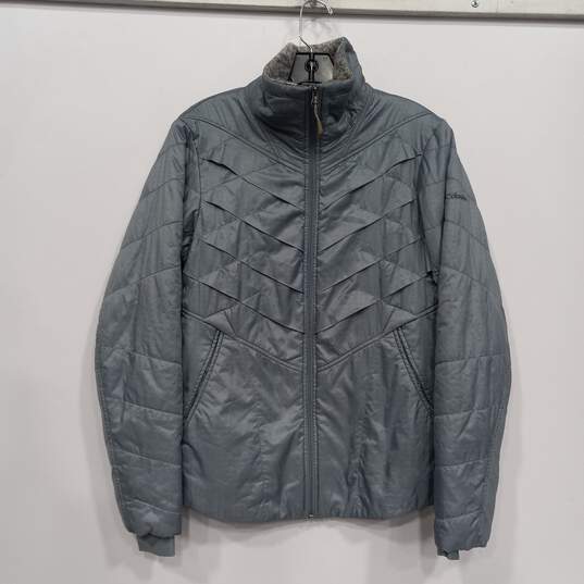 Columbia Gray Interchange Fleece Jacket Women's Size M image number 1