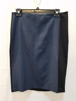 DKNY Women's Black & Blue Pencil Skirt Size 4
