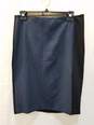 DKNY Women's Black & Blue Pencil Skirt Size 4 image number 1